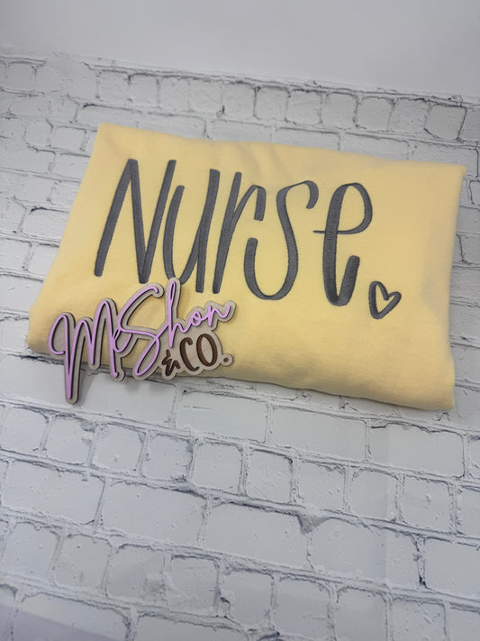 Nurse Embroidered Sweatshirt