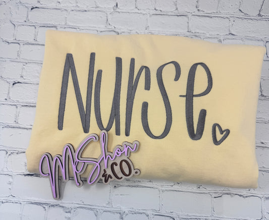 Nurse Embroidered Sweatshirt
